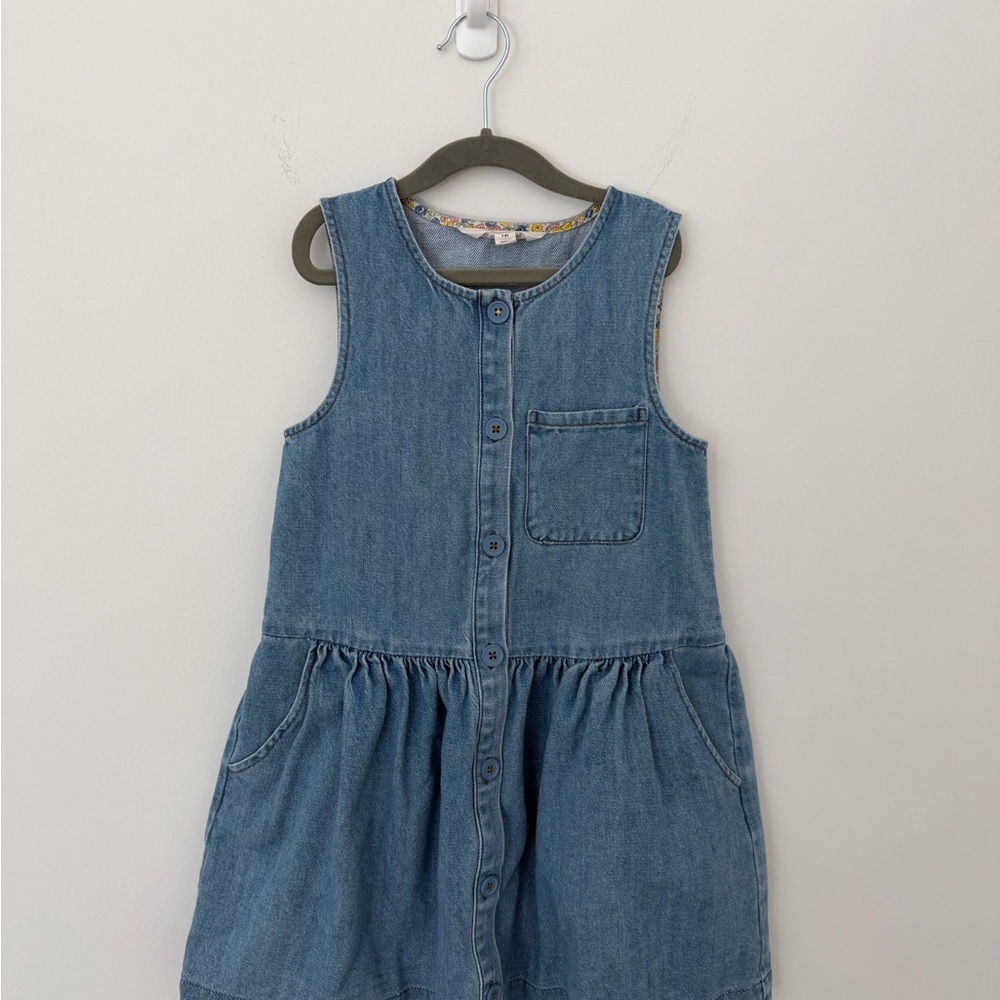 Mini Boden Pinny Nonstretch Denim Shirtdress, Size 7-8Y - Picture 4 of 7